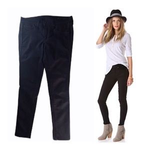 Rag & Bone The Bomber Legging Leather Trim Jeans